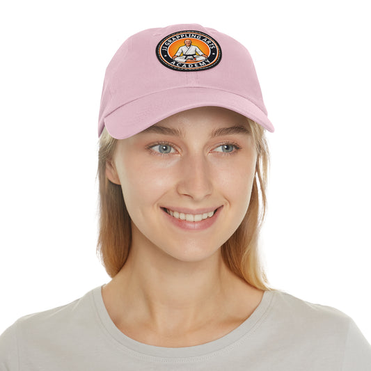 JJ Grappling Arts Academy UNISEX Dad Hat with Black Leather Patch, 4 Colors