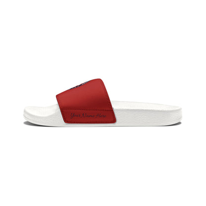 PERSONALIZABLE America's Future Leaders Brazilian Jiu Jitsu Youth Removable-Strap Sandals - Red