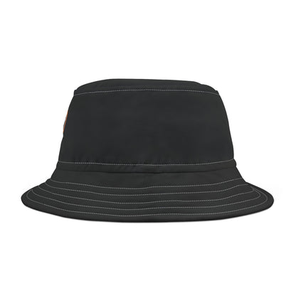 JJ Grappling Arts Academy Unisex Bucket Hat Black with Orange Brim