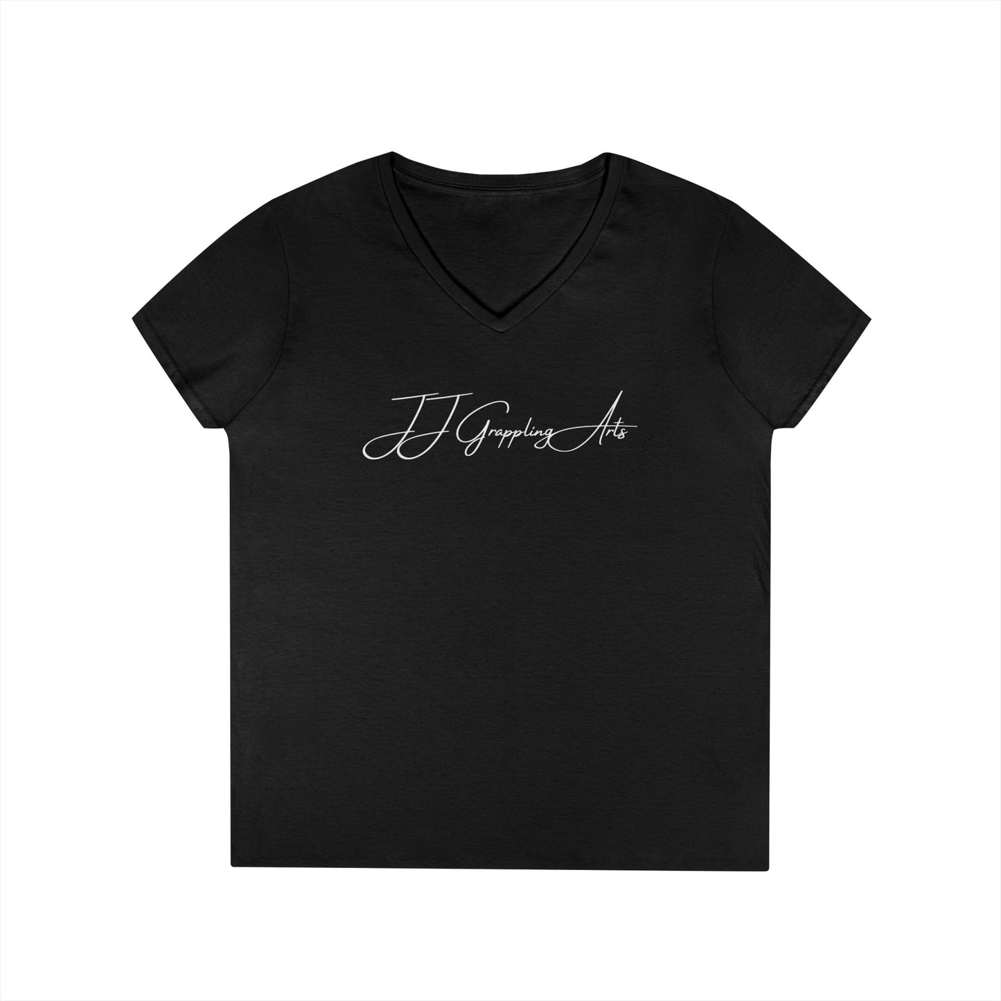 JJ Grappling Arts Signature Minimalist Ladies' V-Neck T-Shirt, 3 Colors - Gildan
