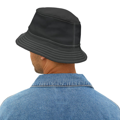 JJ Grappling Arts Academy Unisex Bucket Hat Black with Orange Brim