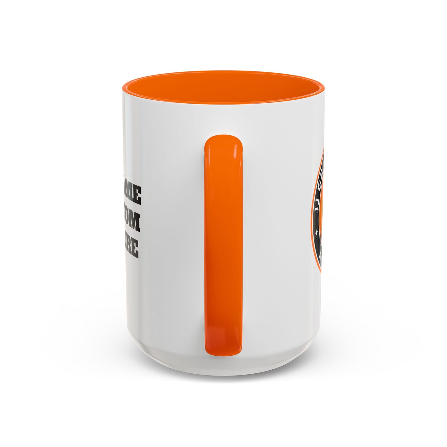 PERSONALIZED JJ Grappling Arts Academy Accent Handle Coffee Mug (11, 15oz), 5 colors