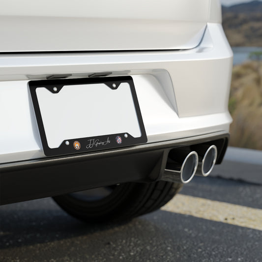 JJ Grappling Arts Metal License Plate Frame - Black