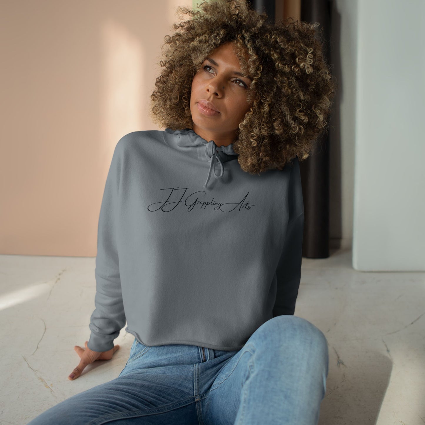 JJ Grappling Arts Signature Minimalist Women's Crop Hoodie, 3 Colors - Lane Seven