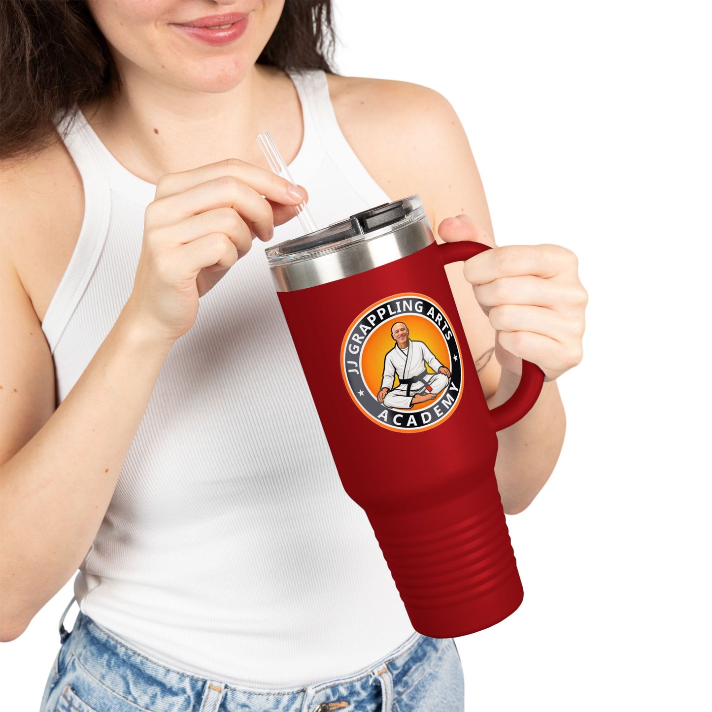 PERSONALIZED JJ Grappling Arts Academy Insulated Travel Mug, 40oz, 8 Colors