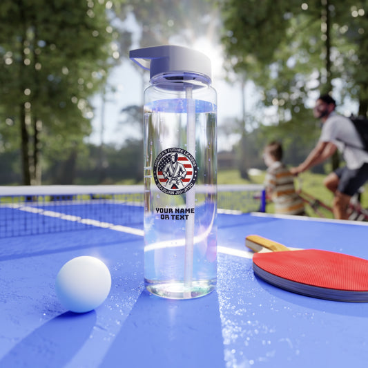 PERSONALIZABLE America's Future Leaders Brazilian Jiu Jitsu Tritan Water Bottle, 2 sizes
