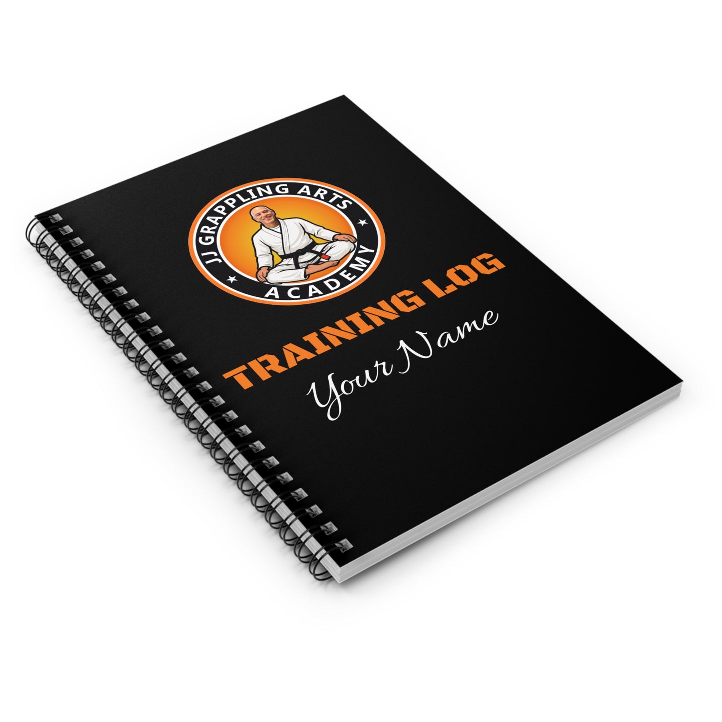 PERSONALIZED JJ Grappling Arts Academy Spiral Training Log - Ruled Line