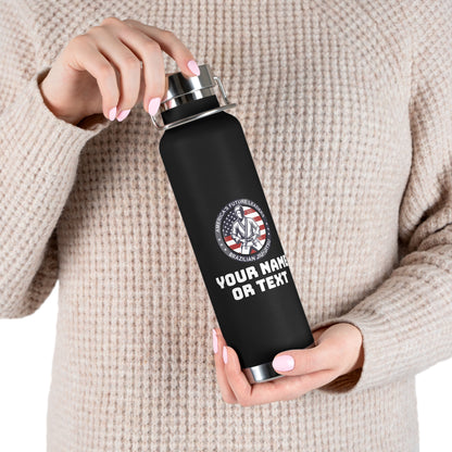PERSONALIZABLE America's Future Leaders Brazilian Jiu Jitsu Copper Vacuum Insulated Bottle, 22oz