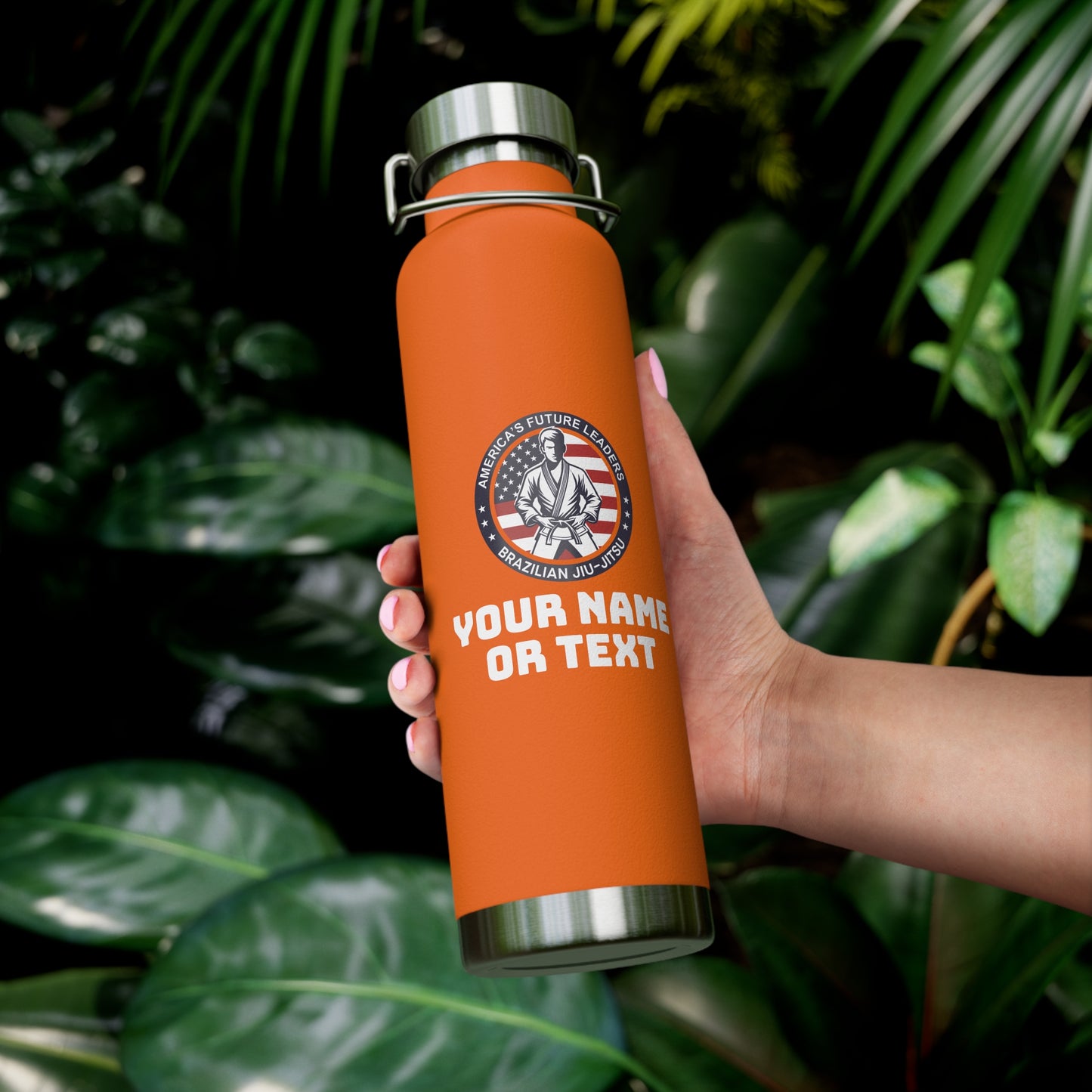 PERSONALIZABLE America's Future Leaders Brazilian Jiu Jitsu Copper Vacuum Insulated Bottle, 22oz