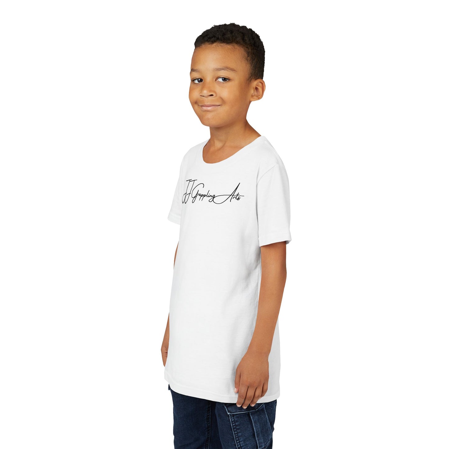 JJ Grappling Arts Signature Minimalist Youth Short Sleeve Tee, 4 Colors - Bella+Canvas