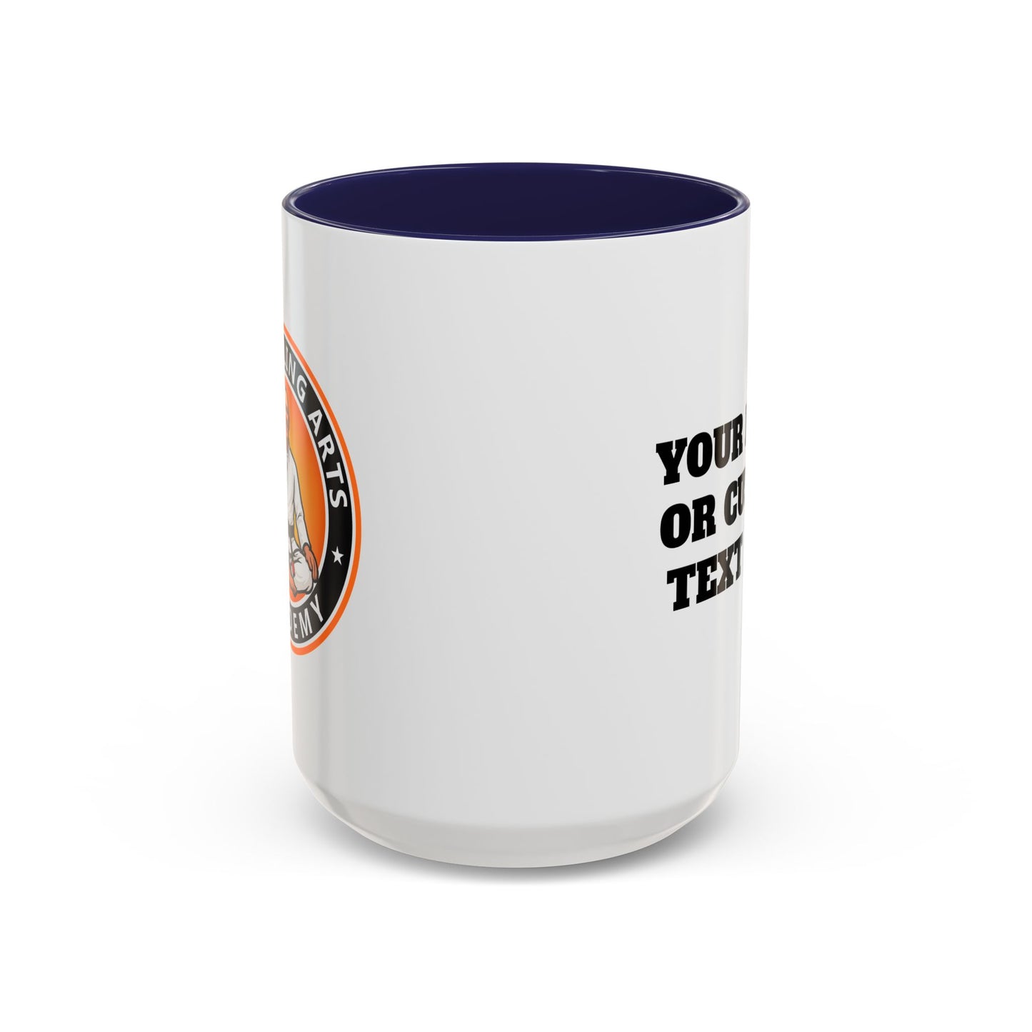 PERSONALIZED JJ Grappling Arts Academy Accent Handle Coffee Mug (11, 15oz), 5 colors