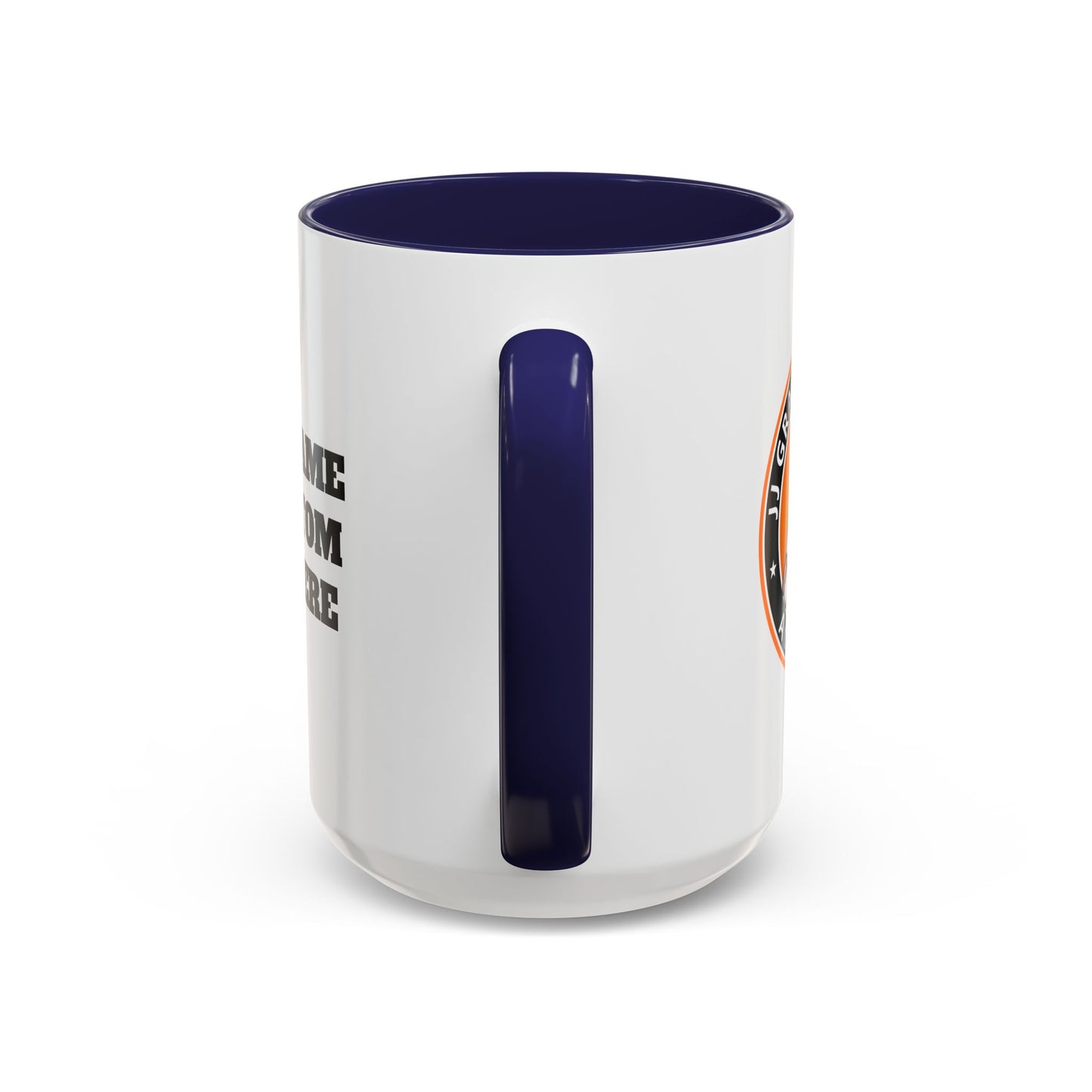 PERSONALIZED JJ Grappling Arts Academy Accent Handle Coffee Mug (11, 15oz), 5 colors