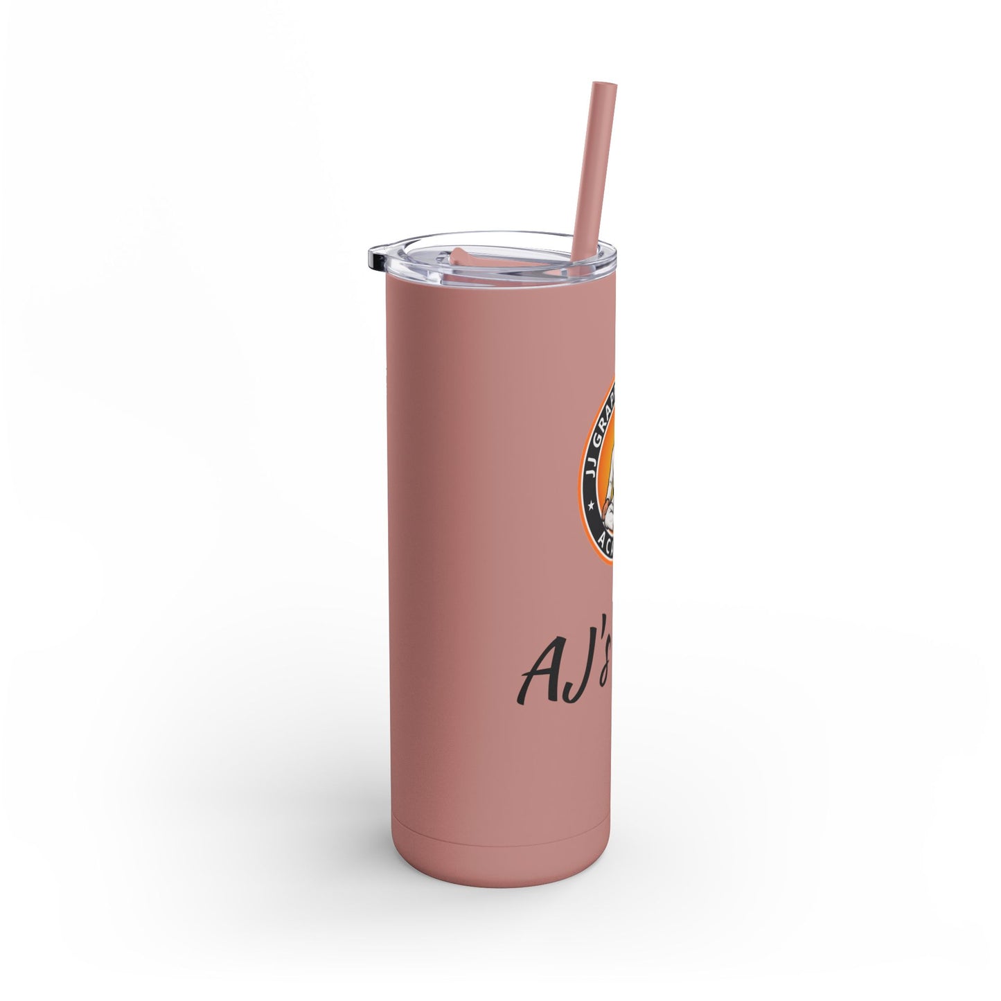 PERSONALIZED JJ Grappling Arts Academy Skinny Matte Tumbler, 20oz, 5 Colors