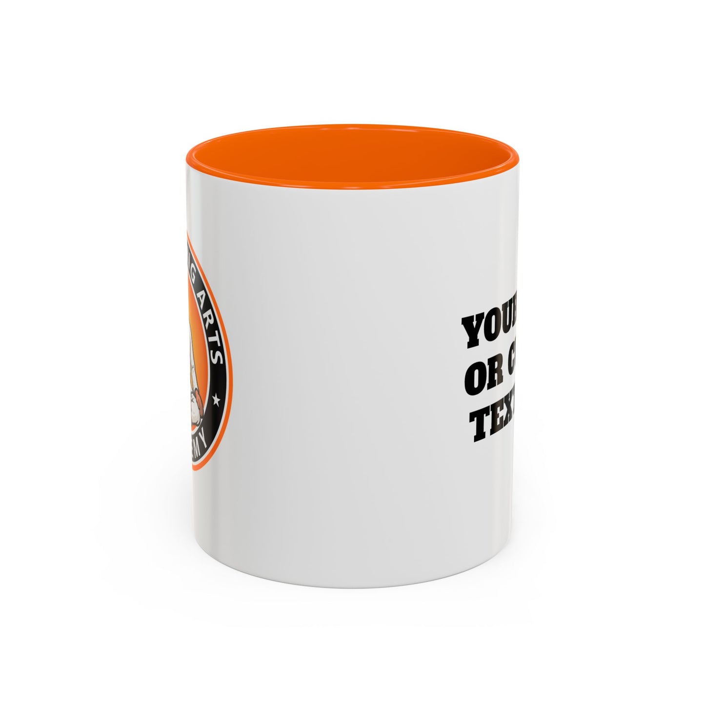 PERSONALIZED JJ Grappling Arts Academy Accent Handle Coffee Mug (11, 15oz), 5 colors