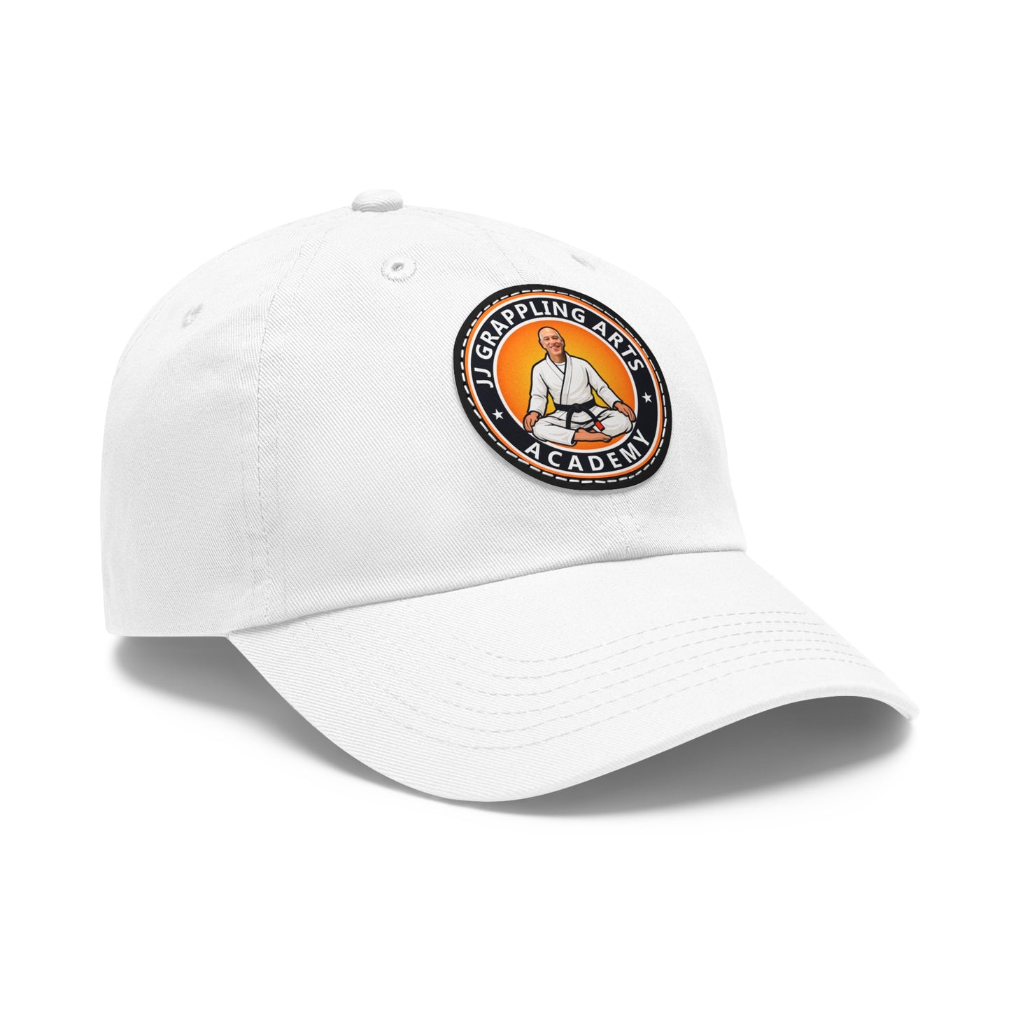 JJ Grappling Arts Academy UNISEX Dad Hat with Black Leather Patch, 4 Colors