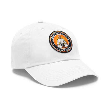 JJ Grappling Arts Academy UNISEX Dad Hat with Black Leather Patch, 4 Colors