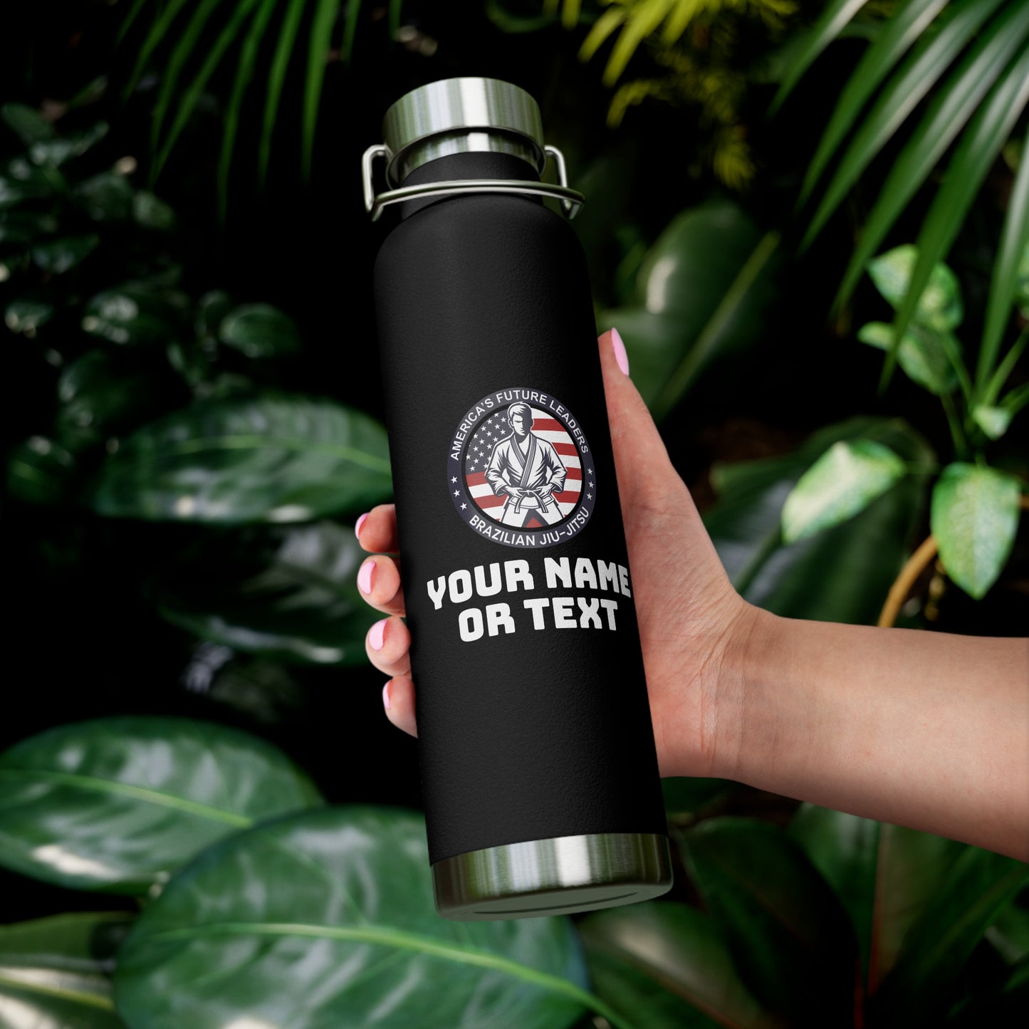 PERSONALIZABLE America's Future Leaders Brazilian Jiu Jitsu Copper Vacuum Insulated Bottle, 22oz