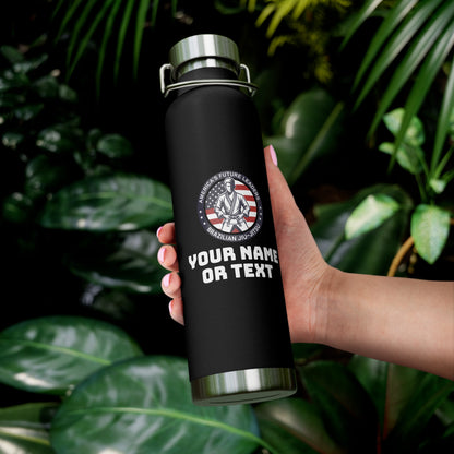 PERSONALIZABLE America's Future Leaders Brazilian Jiu Jitsu Copper Vacuum Insulated Bottle, 22oz