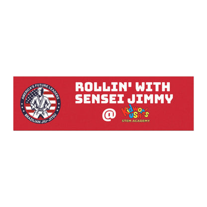 America's Future Leaders BJJ x Kidworks USA Rollin' With Sensei Jimmy Car Magnet 10" x 3"