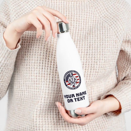 PERSONALIZABLE America's Future Leaders Brazilian Jiu Jitsu 20oz Insulated Water Bottle, 20 oz
