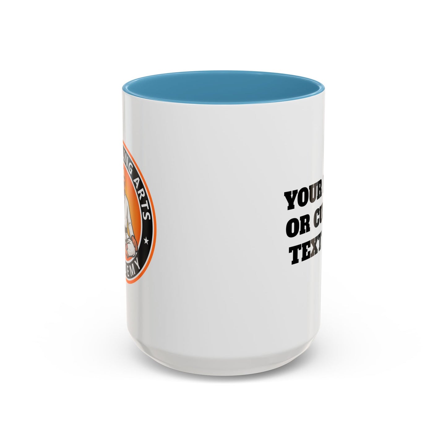 PERSONALIZED JJ Grappling Arts Academy Accent Handle Coffee Mug (11, 15oz), 5 colors