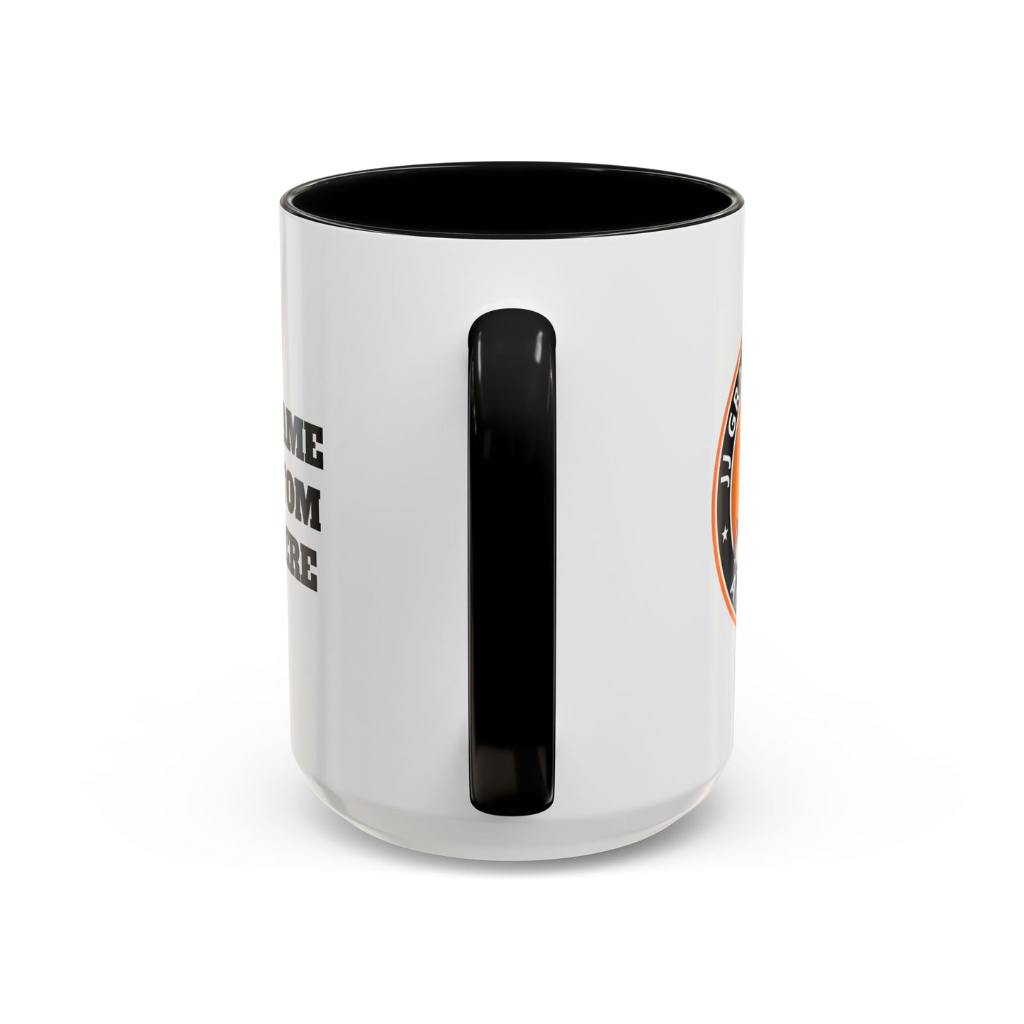 PERSONALIZED JJ Grappling Arts Academy Accent Handle Coffee Mug (11, 15oz), 5 colors