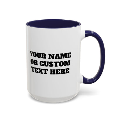 PERSONALIZED JJ Grappling Arts Academy Accent Handle Coffee Mug (11, 15oz), 5 colors