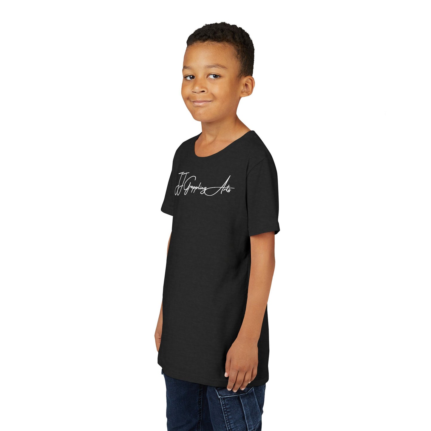 JJ Grappling Arts Signature Minimalist Youth Short Sleeve Tee, 4 Colors - Bella+Canvas