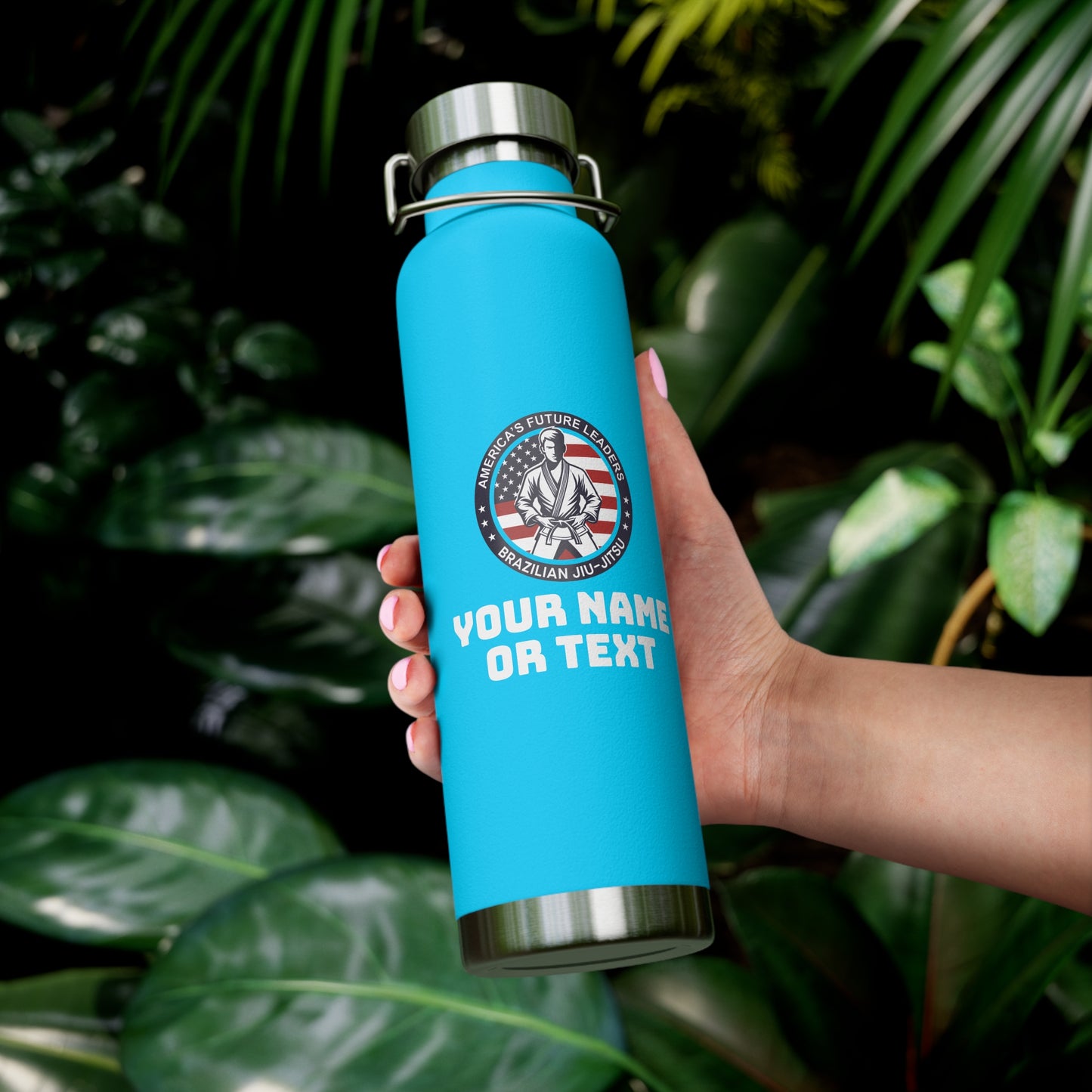 PERSONALIZABLE America's Future Leaders Brazilian Jiu Jitsu Copper Vacuum Insulated Bottle, 22oz