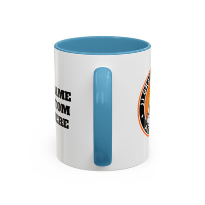PERSONALIZED JJ Grappling Arts Academy Accent Handle Coffee Mug (11, 15oz), 5 colors