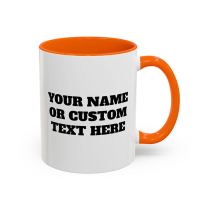 PERSONALIZED JJ Grappling Arts Academy Accent Handle Coffee Mug (11, 15oz), 5 colors