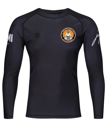 JJ Grappling Arts Tatami MENS JJ Club Long Sleeve Rash Guard - Black - AFL BJJ