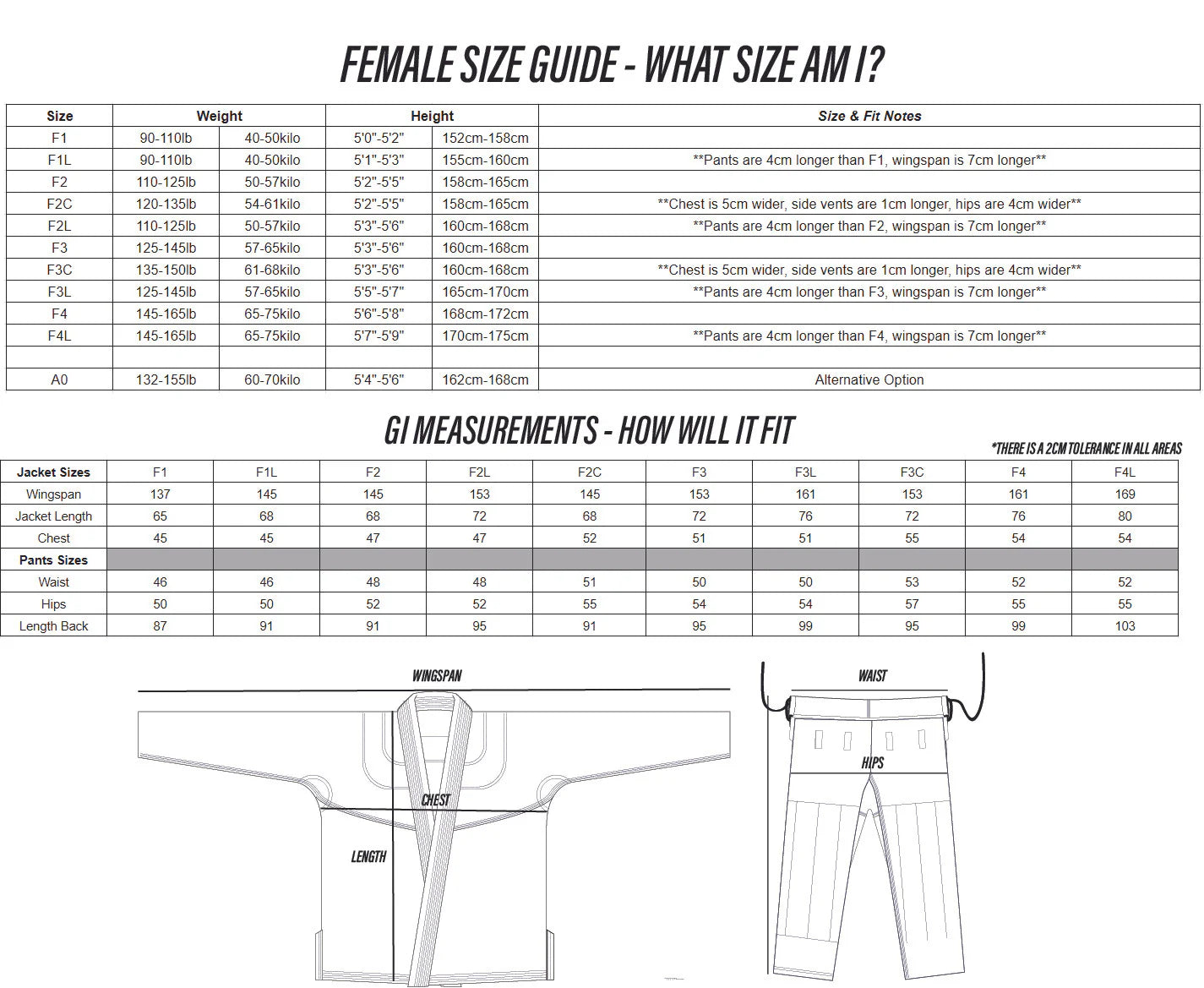 JJ Grappling Arts Tatami WOMENS Comp Classic Gi - Black - AFL BJJ