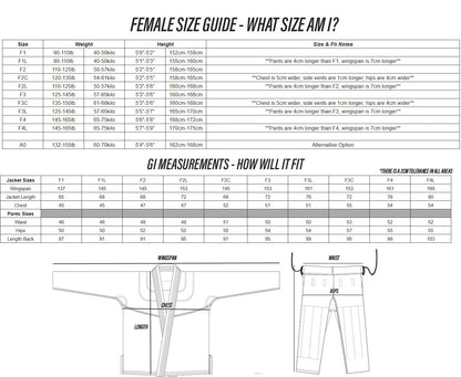 JJ Grappling Arts Tatami WOMENS Comp Classic Gi - Black - AFL BJJ