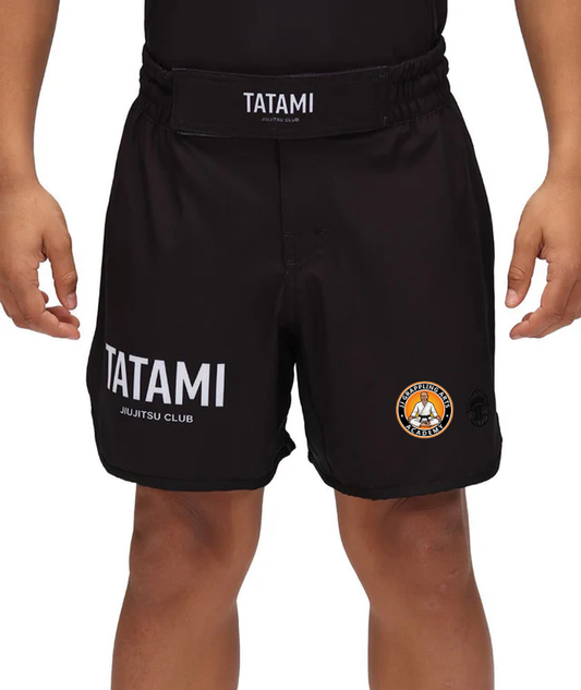 JJ Grappling Arts Tatami KIDS JJ Club Grappling Shorts - Black - AFL BJJ